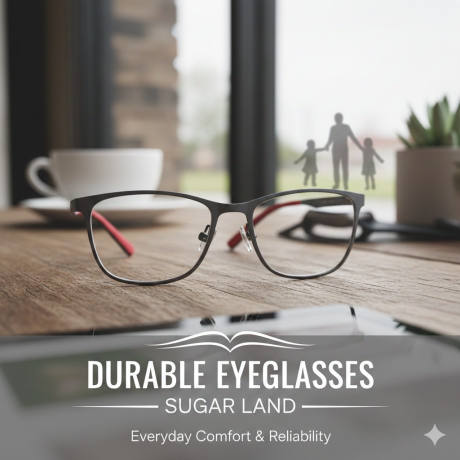 Durable Eyeglasses in Sugar Land for Everyday Comfort and Reliability